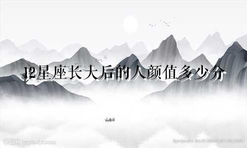 12星座长大后的人颜值多少分