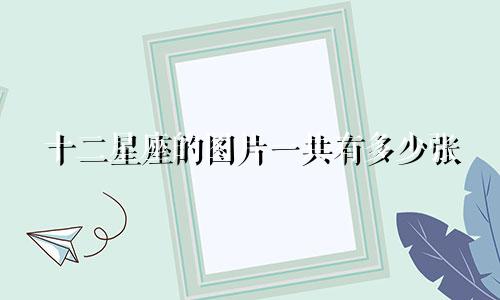 十二星座的图片一共有多少张