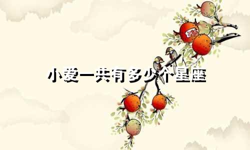 小爱一共有多少个星座