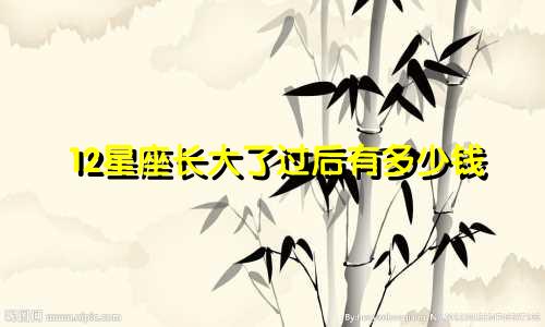 12星座长大了过后有多少钱