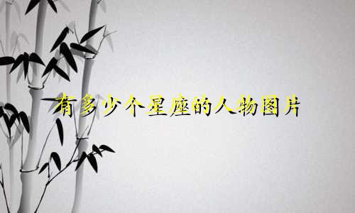 有多少个星座的人物图片