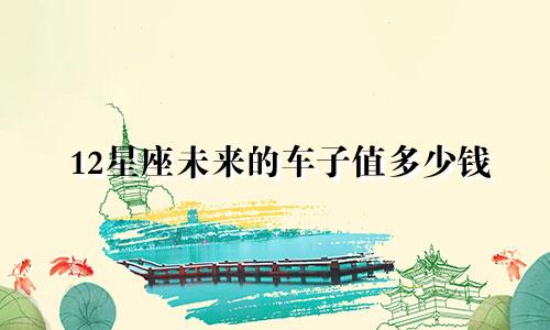 12星座未来的车子值多少钱