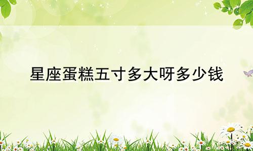 星座蛋糕五寸多大呀多少钱