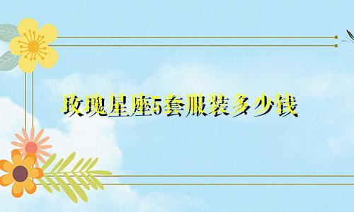 玫瑰星座5套服装多少钱