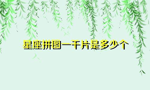 星座拼图一千片是多少个