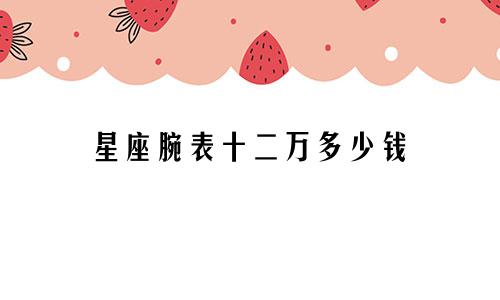 星座腕表十二万多少钱