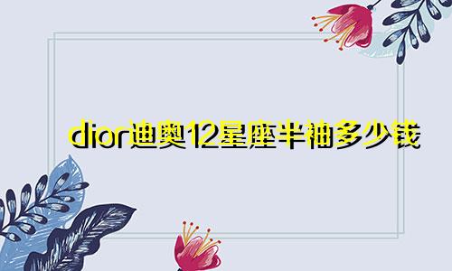 dior迪奥12星座半袖多少钱