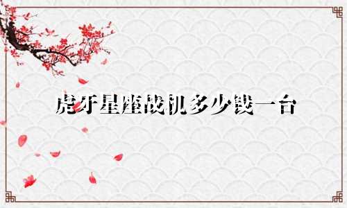 虎牙星座战机多少钱一台