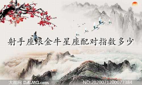 射手座跟金牛星座配对指数多少