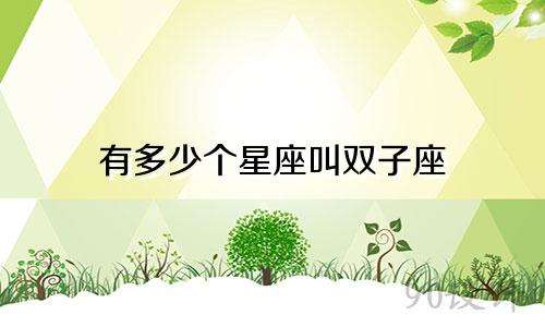 有多少个星座叫双子座