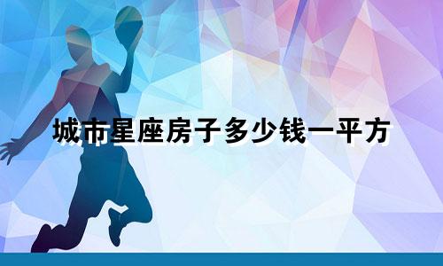 城市星座房子多少钱一平方