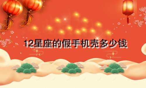 12星座的假手机壳多少钱