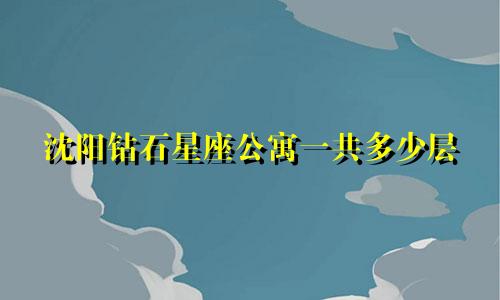 沈阳钻石星座公寓一共多少层