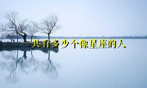 一共有多少个像星座的人