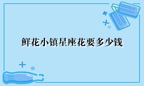 鲜花小镇星座花要多少钱