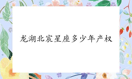 龙湖北宸星座多少年产权