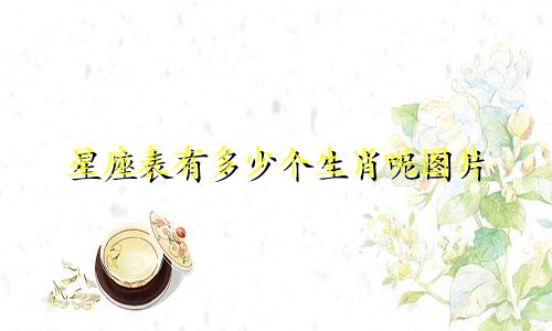 星座表有多少个生肖呢图片