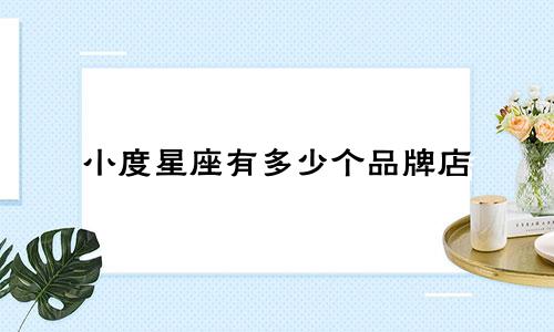 小度星座有多少个品牌店
