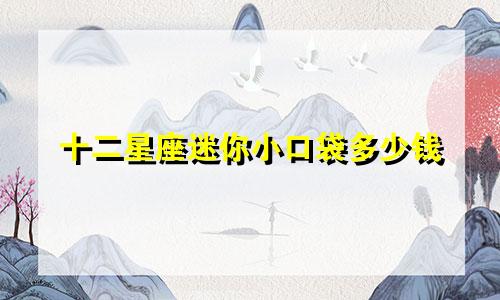 十二星座迷你小口袋多少钱