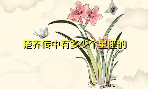 楚乔传中有多少个星座的