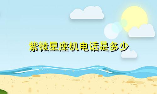 紫微星座机电话是多少