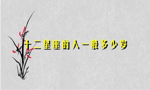 十二星座的人一般多少岁