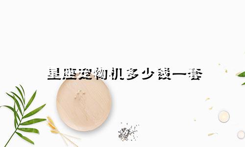 星座宠物机多少钱一套