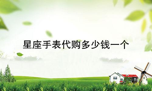 星座手表代购多少钱一个