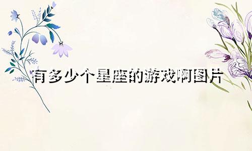 有多少个星座的游戏啊图片