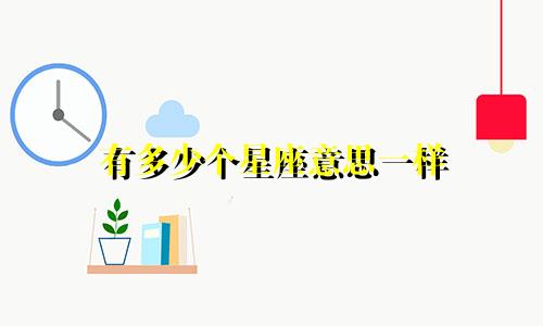 有多少个星座意思一样
