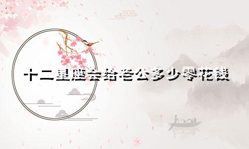 十二星座会给老公多少零花钱