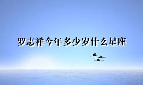 罗志祥今年多少岁什么星座