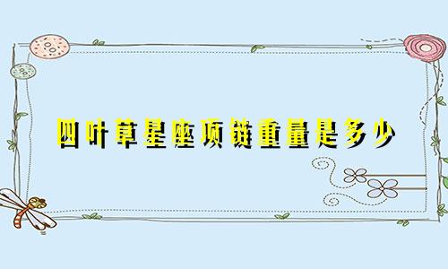 四叶草星座项链重量是多少