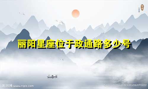 丽阳星座位于政通路多少号