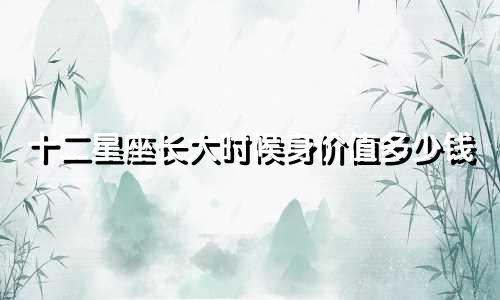 十二星座长大时候身价值多少钱