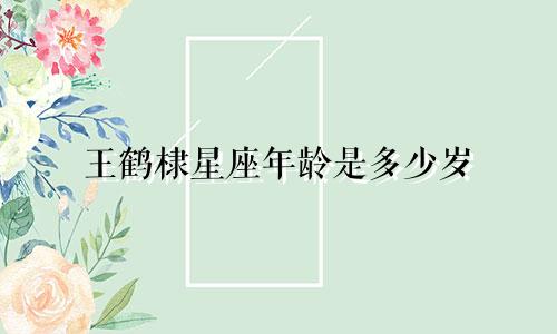 王鹤棣星座年龄是多少岁