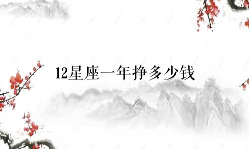 12星座一年挣多少钱