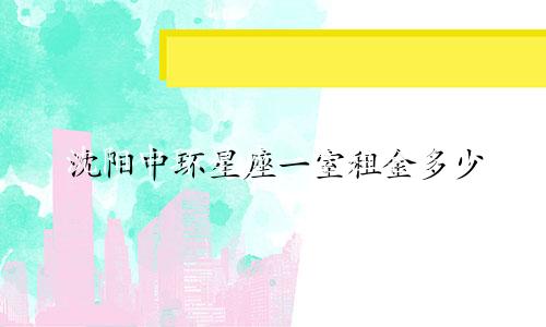 沈阳中环星座一室租金多少