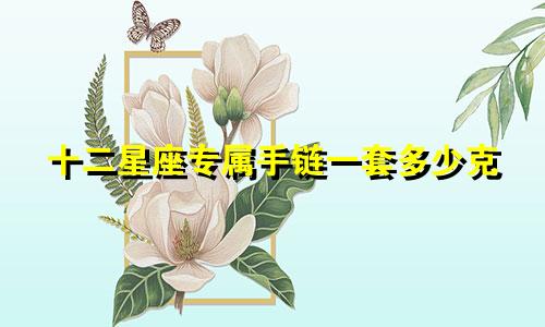 十二星座专属手链一套多少克