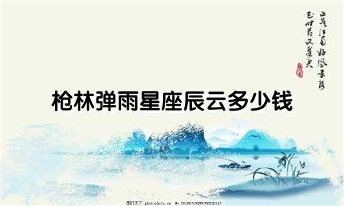 枪林弹雨星座辰云多少钱