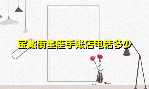 宝藏街星座手账店电话多少