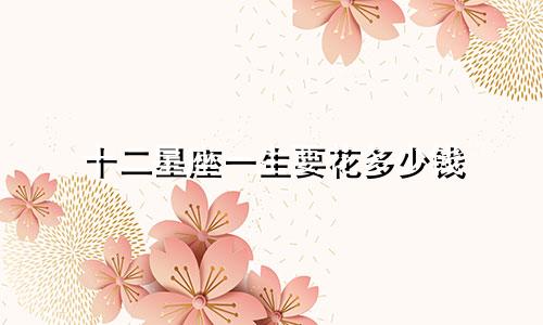 十二星座一生要花多少钱