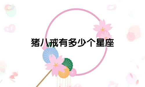 猪八戒有多少个星座