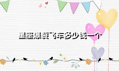 星座爆裂飞车多少钱一个