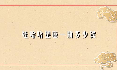 娃哈哈星座一瓶多少钱