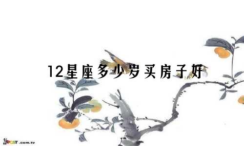 12星座多少岁买房子好
