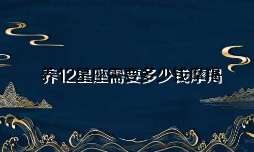 养12星座需要多少钱摩羯