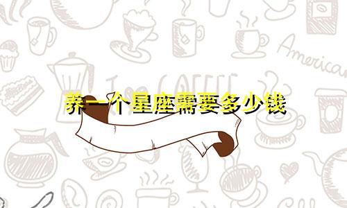 养一个星座需要多少钱