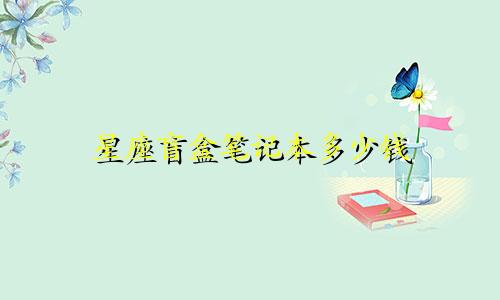 星座盲盒笔记本多少钱