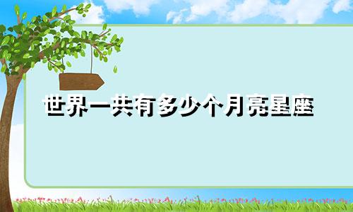 世界一共有多少个月亮星座